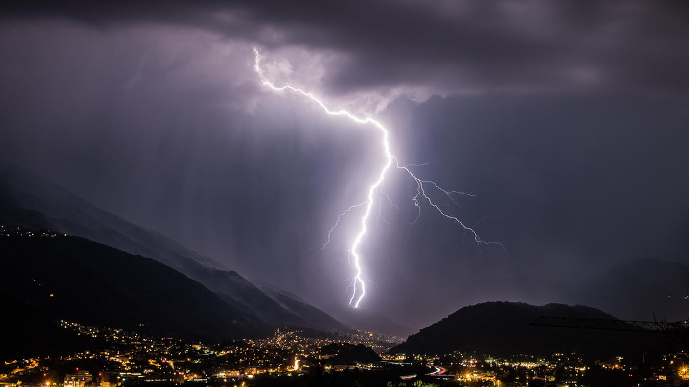 Fulmini su Lugano nel settembre di qualche anno fa