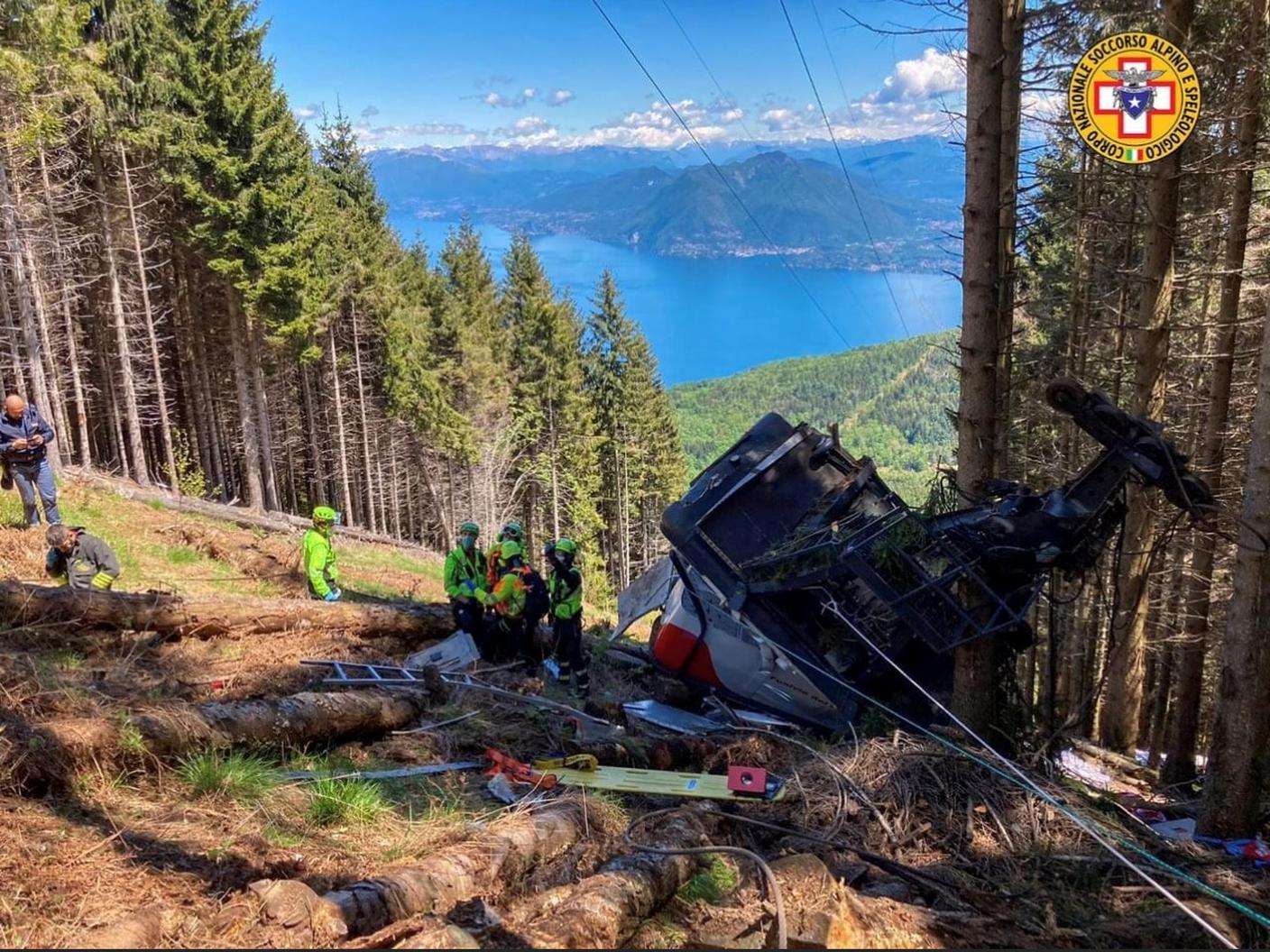 Un'immagine scattata dal corpo nazionale di soccorso alpino e speleologico