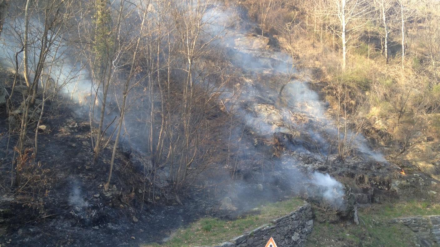 Sterpaglie in fiamme