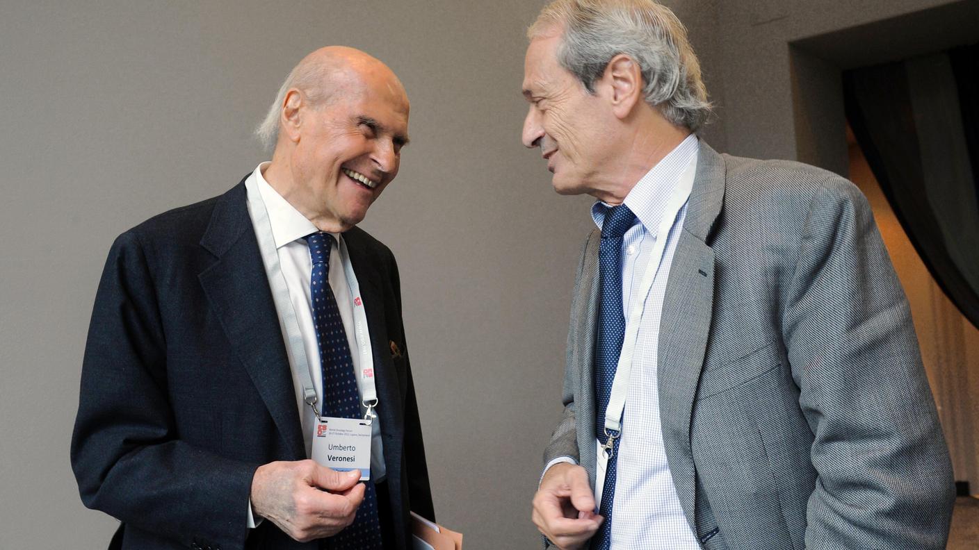 Due luminari dell'oncologia a colloquio, il ticinese Franco Cavalli e l'italiano Umberto Veronesi