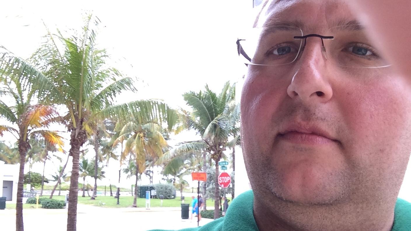 Il "selfie"  del consigliere di Stato dalla Florida