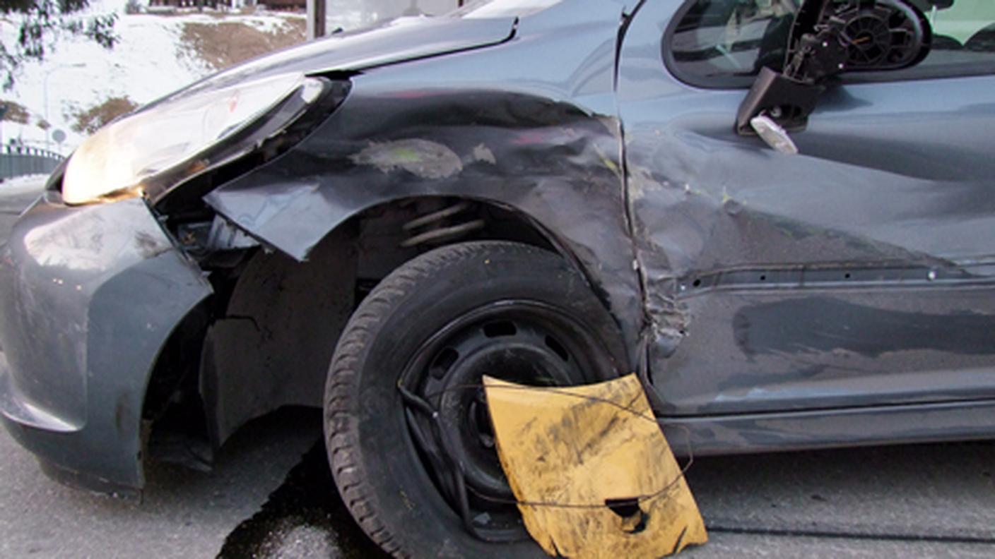 L'altra auto demolita nell'incidente di giovedì