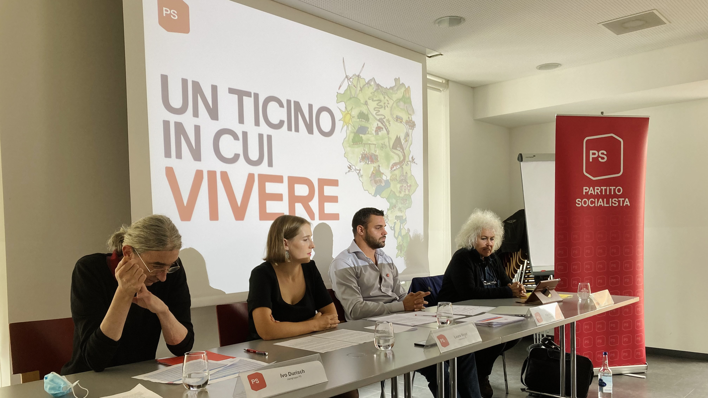 Le guide del partito e del gruppo: Ivo Durisch, Laura Riget, Fabrizio Sirica e Anna Biscossa