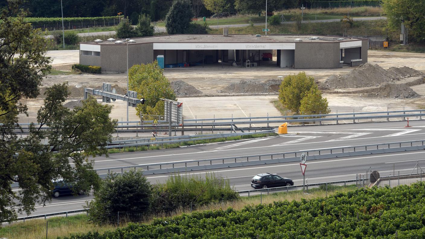 L'area di servizio durante la bonifica