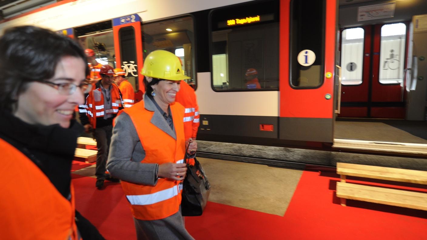 Doris Leuthard in Ticino con il sorriso