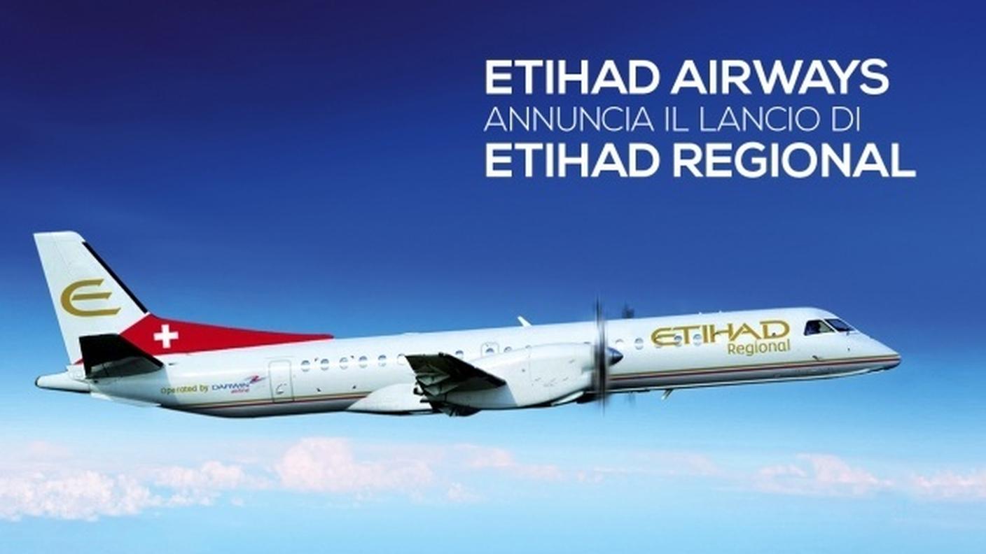 L'immagine pubblicitaria che sancisce l'arrivo di Etihad Regional