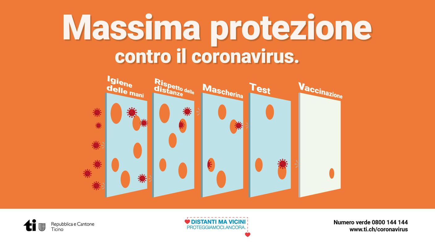 La campagna "Distanti ma vicini" passa dal blu all'arancione
