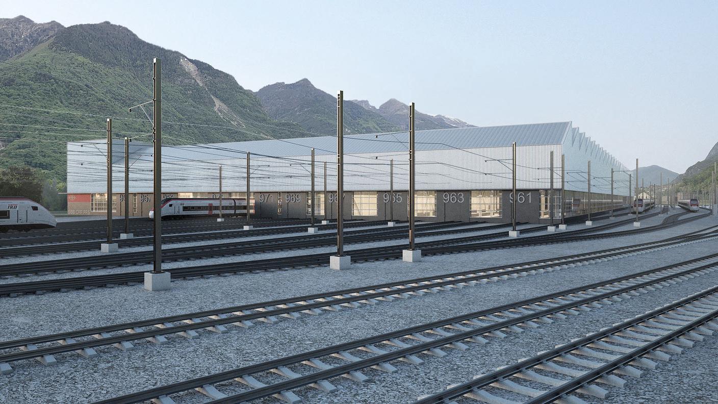 Rendering del progetto FFS di una parte del polo industriale