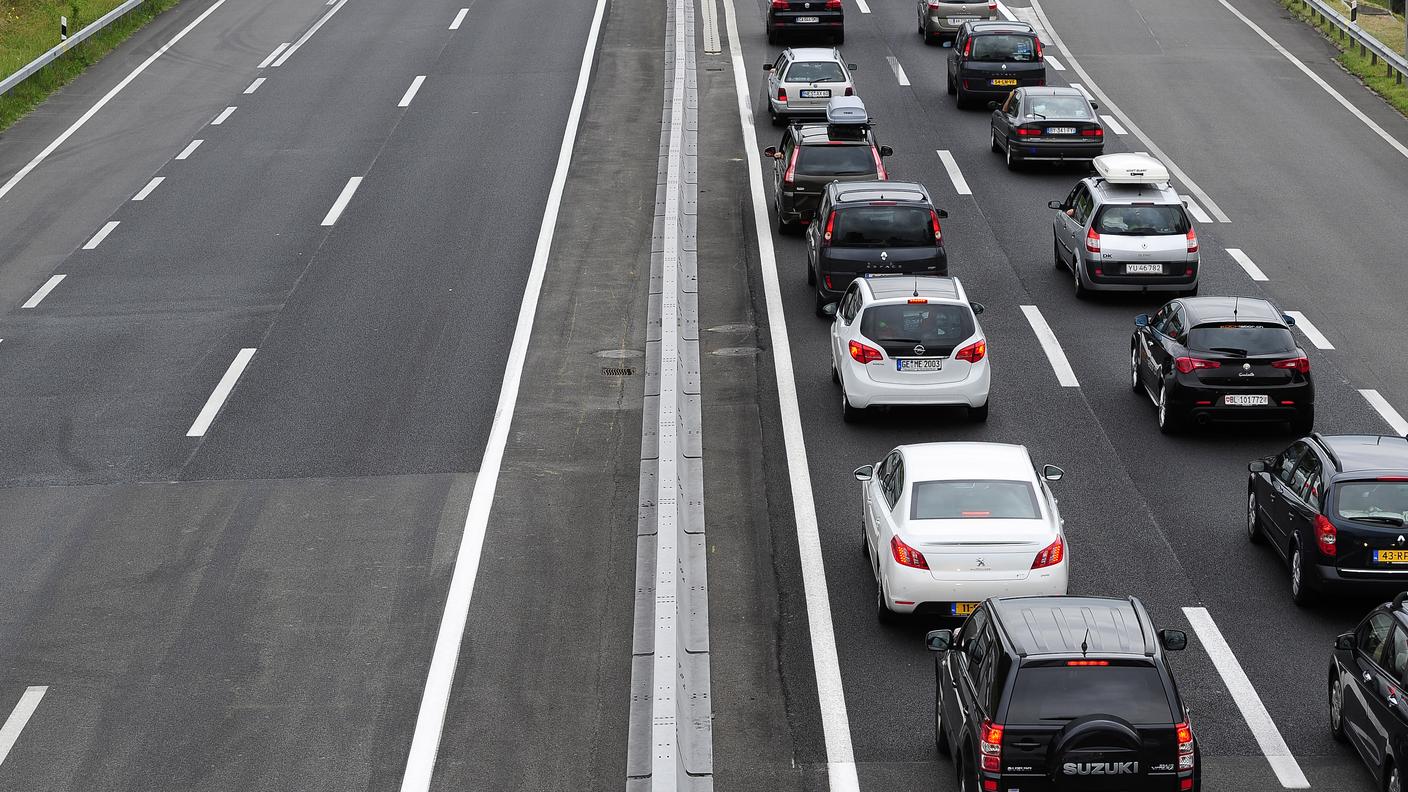 Traffico verso sud fortemente rallentato