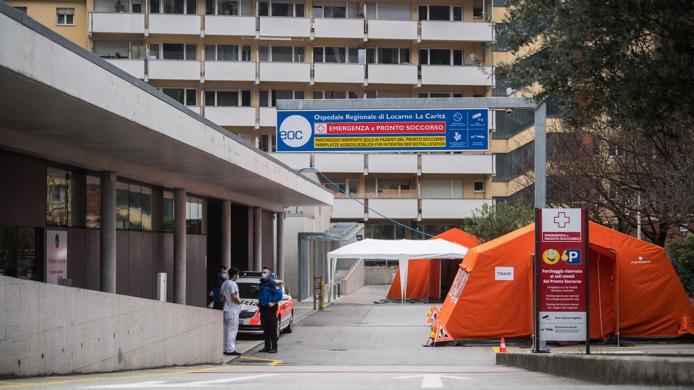 L'ospedale EOC La Carità di Locarno, struttura Coronavirus di riferimento in Ticino