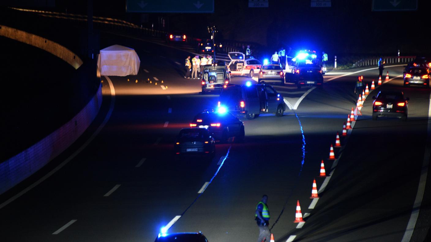 Sul luogo dell'incidente a Rancate
