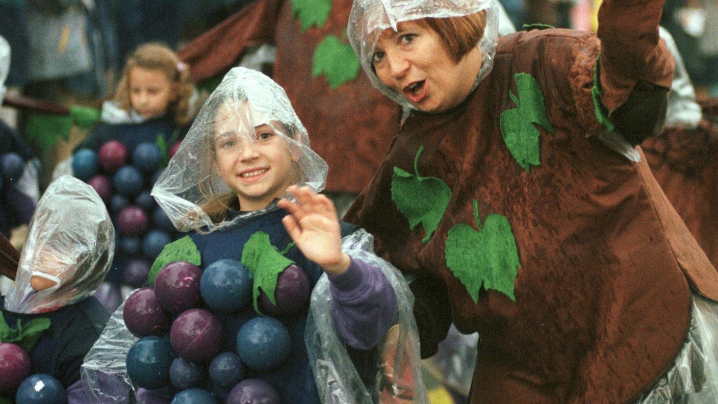 Una foto dell'ultima Festa della Vendemmia a Lugano, nel 1999