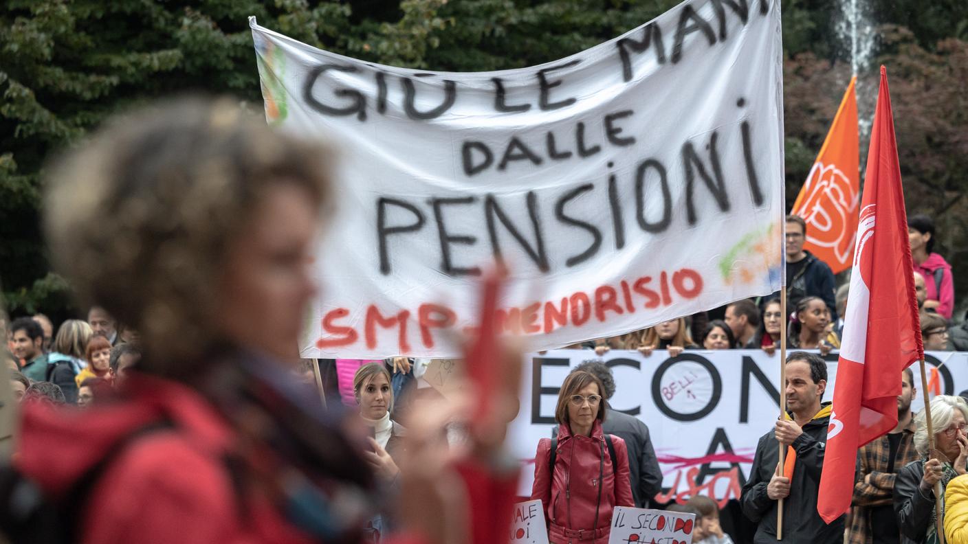 Un momento della manifestazione di mercoledì