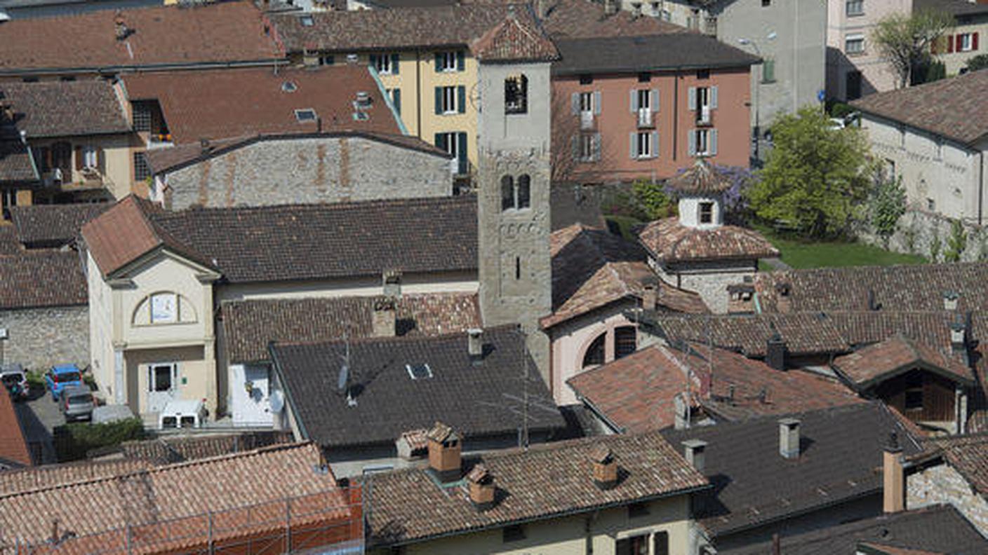 Un'immagine del nucleo vecchio di Mendrisio