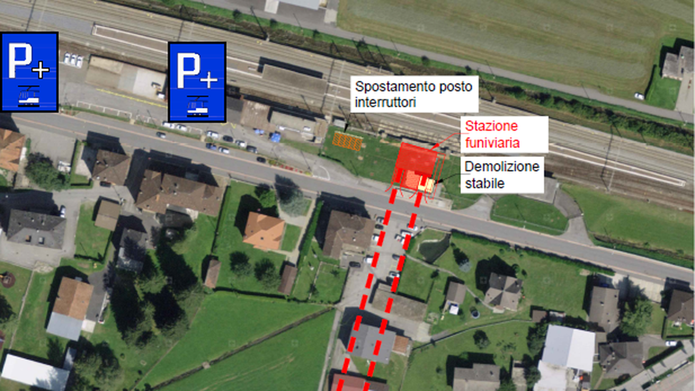 L'impianto collegherà l'Alta Vallemaggia alla stazione ferroviaria di Ambrì Piotta