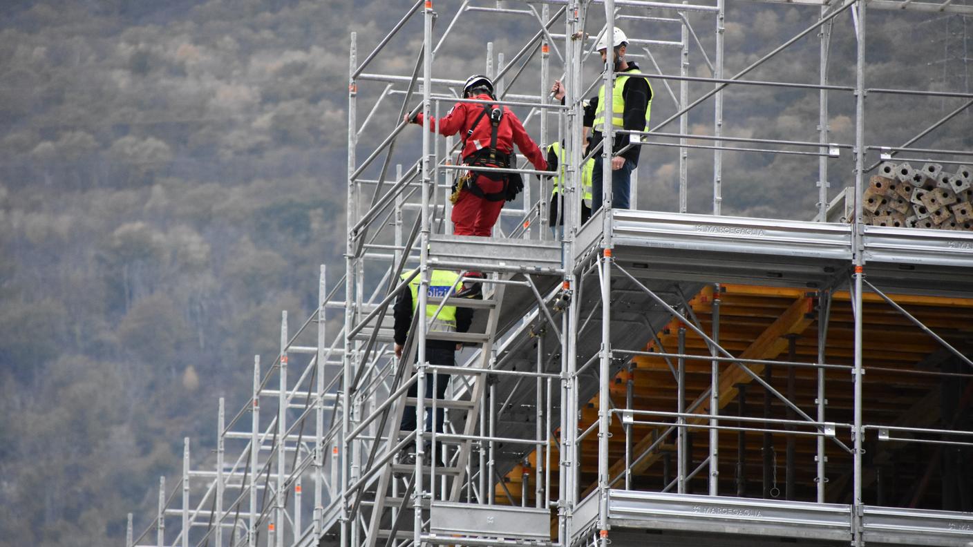 Il cantiere dove è avvenuto l'incidente mortale