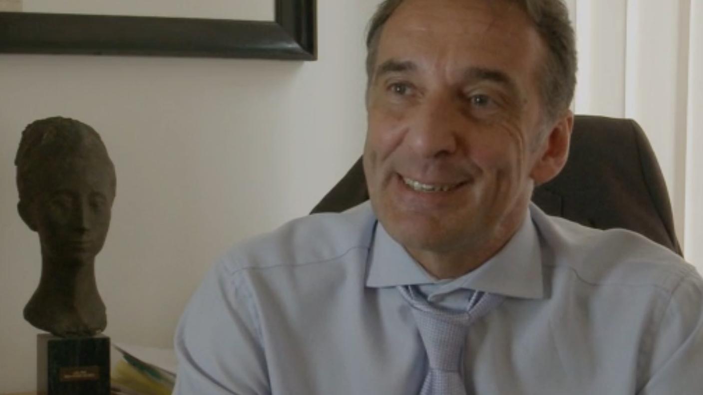 Moreno Colombo nel suo ufficio in Municipio