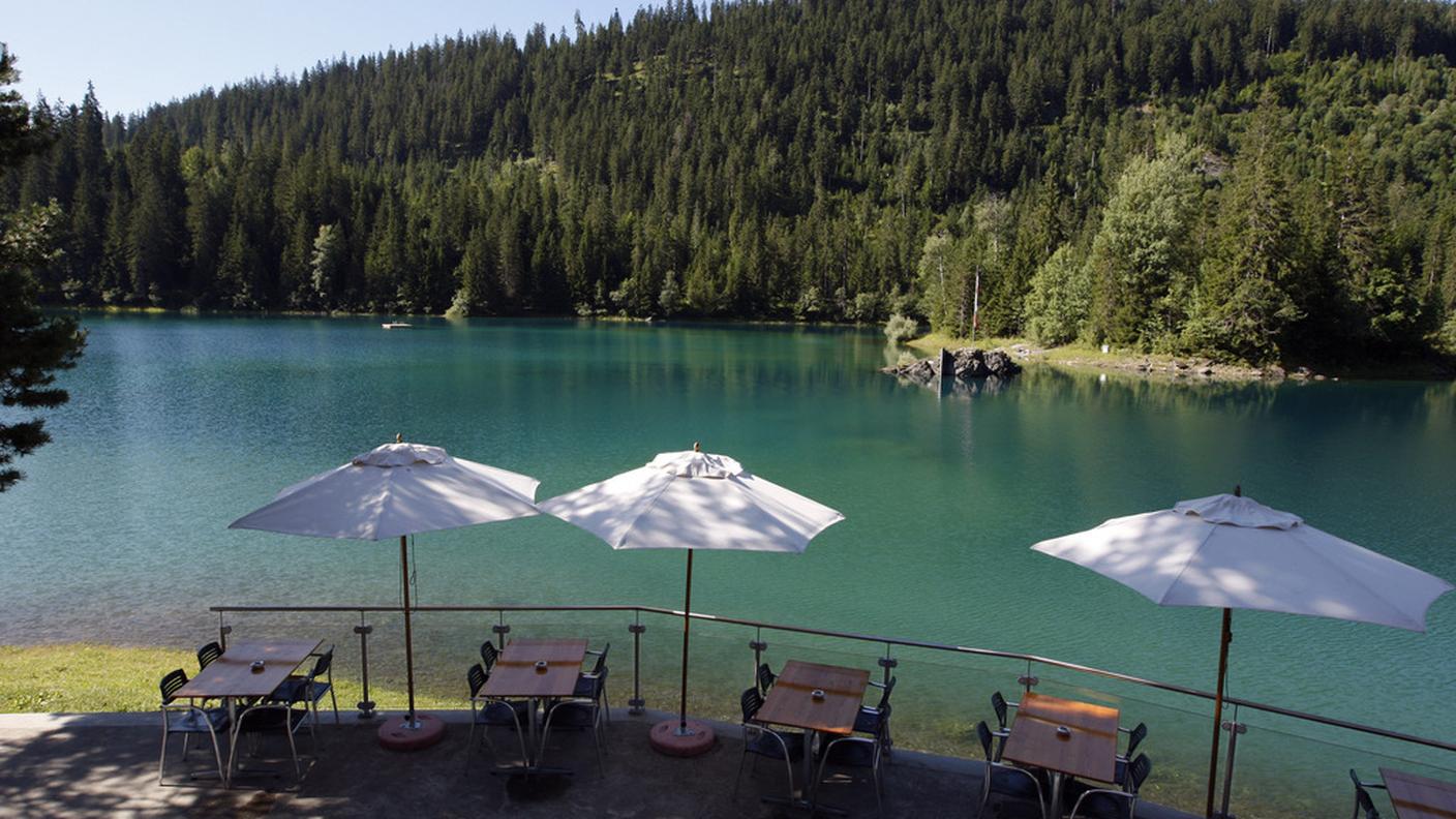Il lago Cauma, nelle vicinanze di Flims