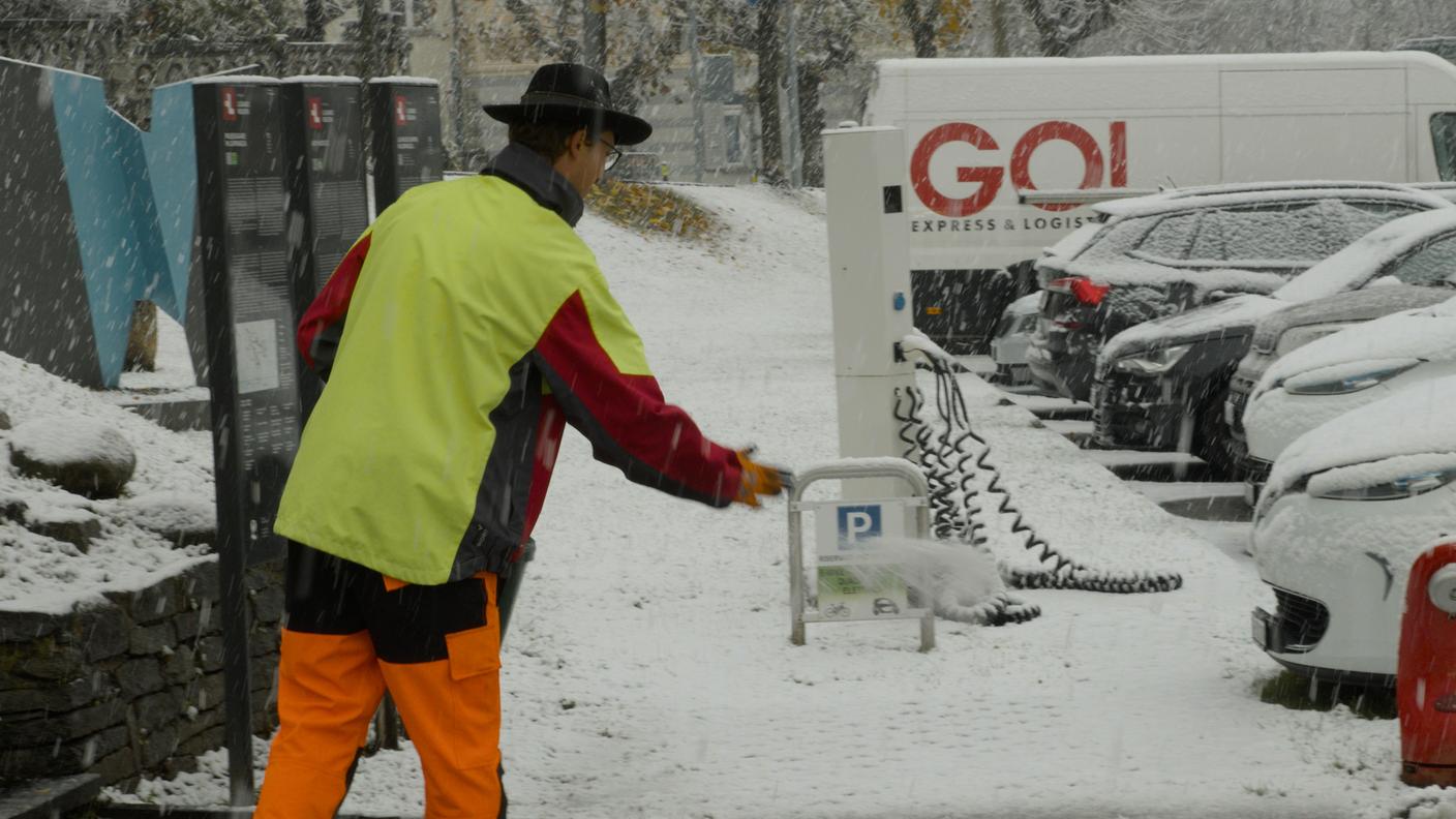 La nevicata del 9 dicembre nel Luganese.
