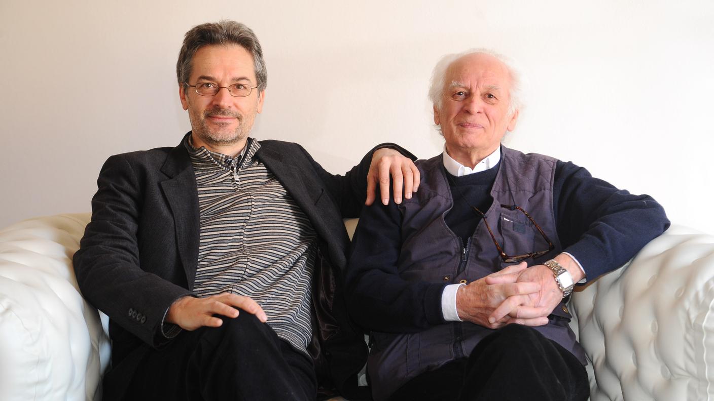 Libero Casagrande con il figlio Fabio nel 2012