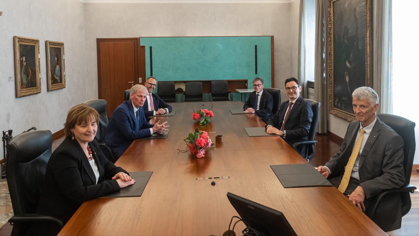 Prima dell'inizio della seduta costitutiva del Governo