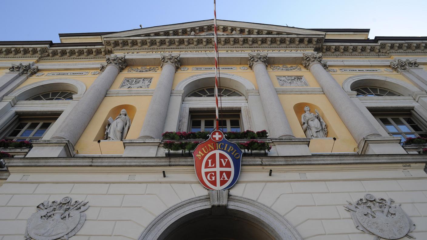 L'ingresso del Municipio di Lugano a Palazzo Civico