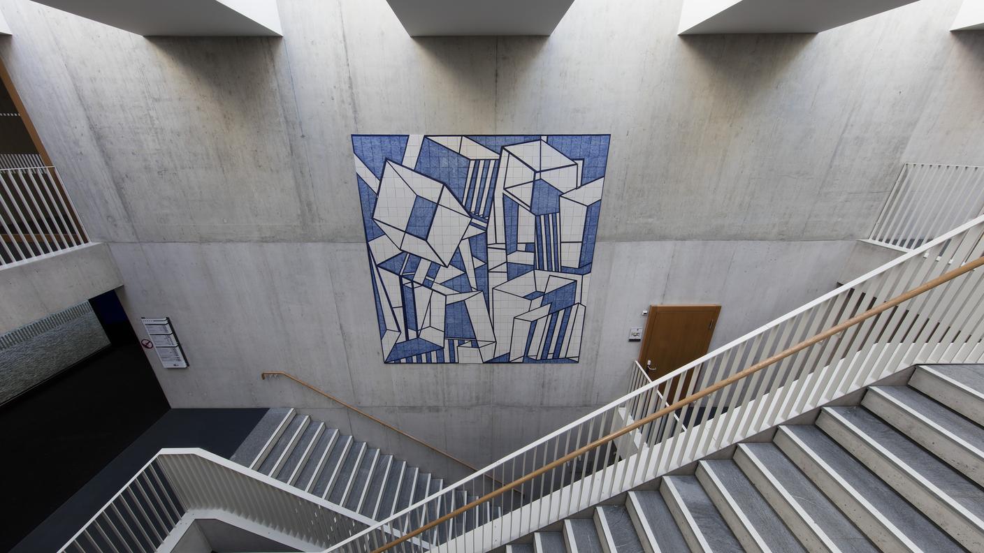 L'opera è formata da 729 azulejos che compongono un quadrato di 390 centimetri di lato
