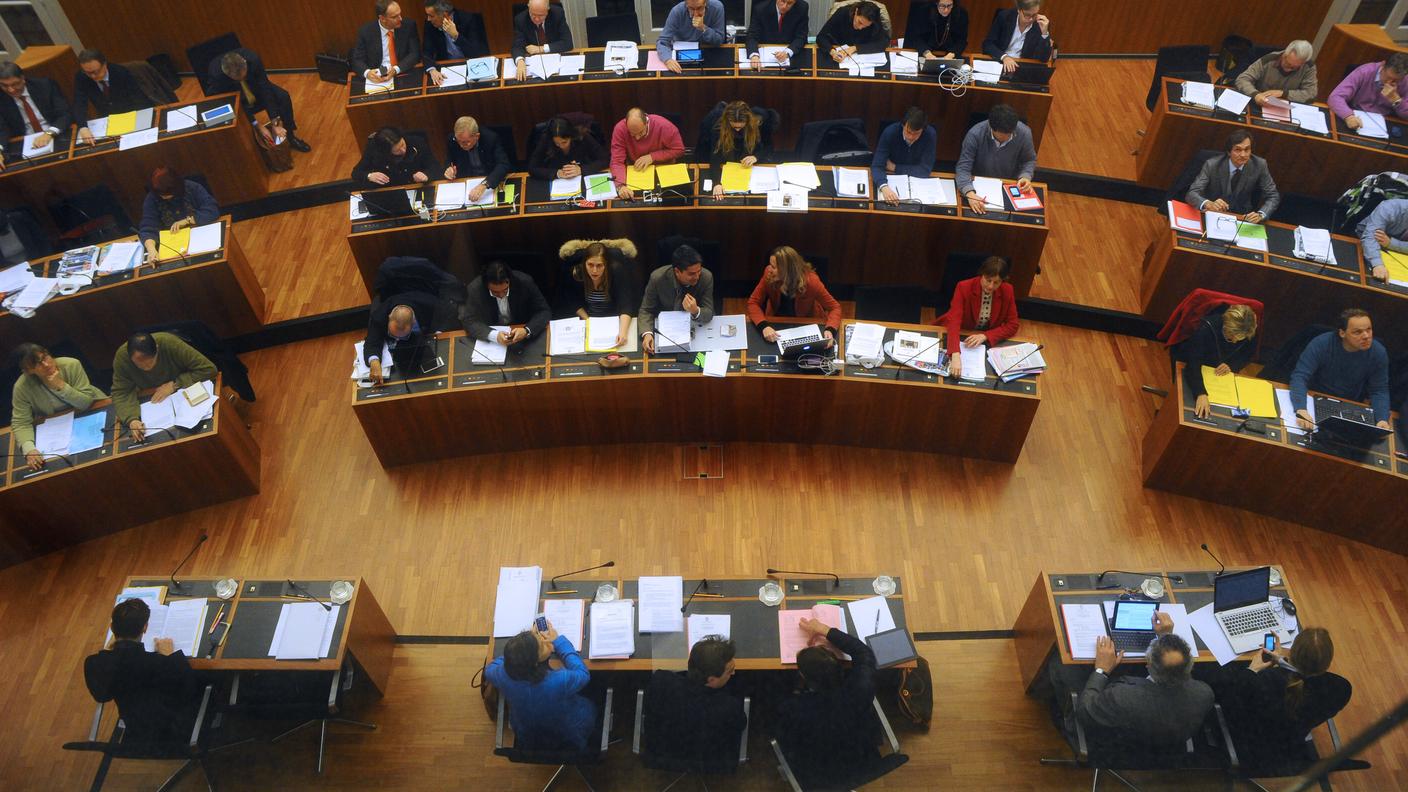 L'aula del Consiglio comunale a Lugano