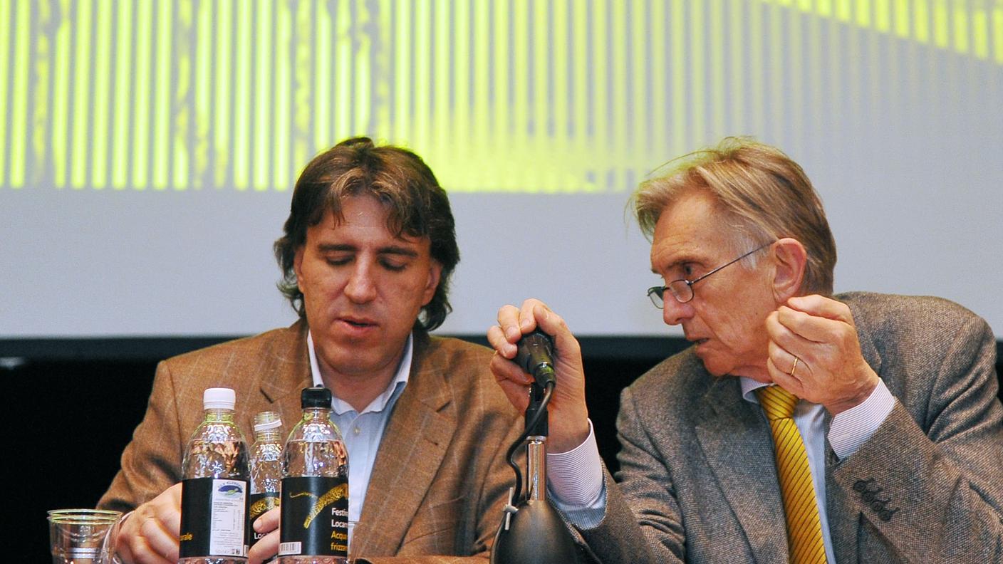 Il direttore del DECS Manuele Bertoli con Marco Solari 