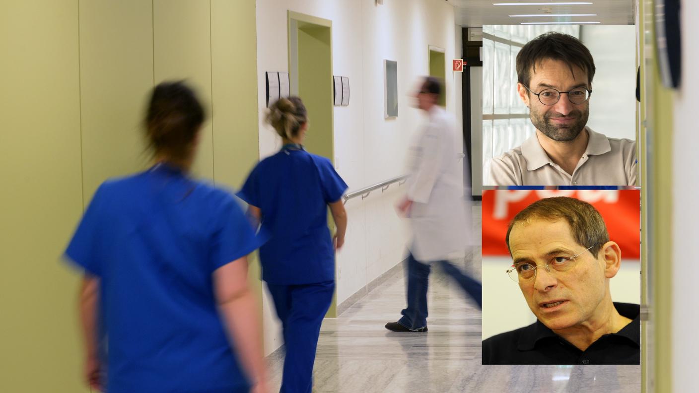 In alto Valentino Lepori, sotto Antoine Casabianca dell'ACSI