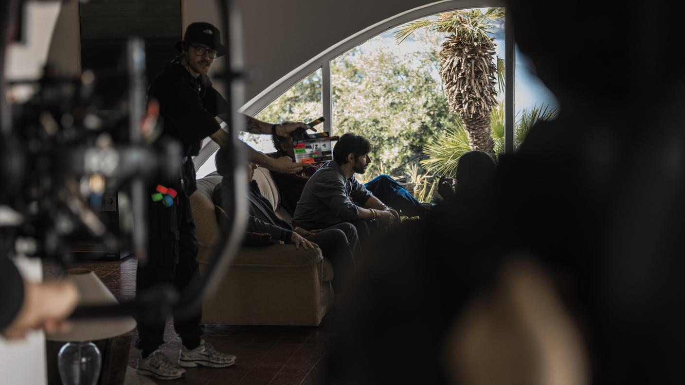Una scena del set