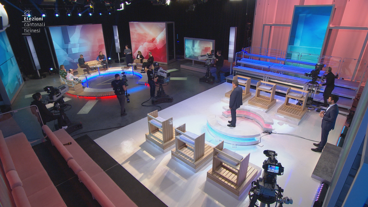 Lo Studio 1 allestito per #Ticino23.
