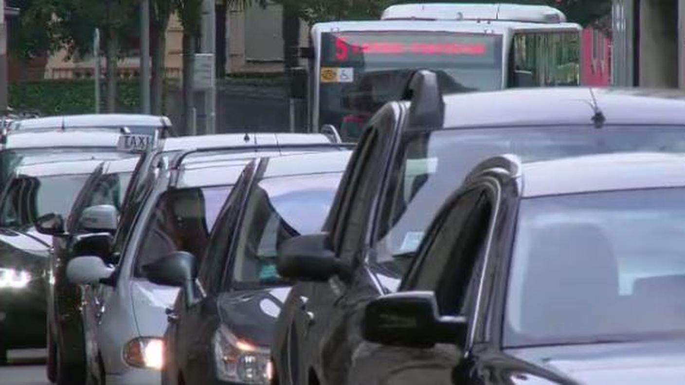 Falò traffico a Lugano