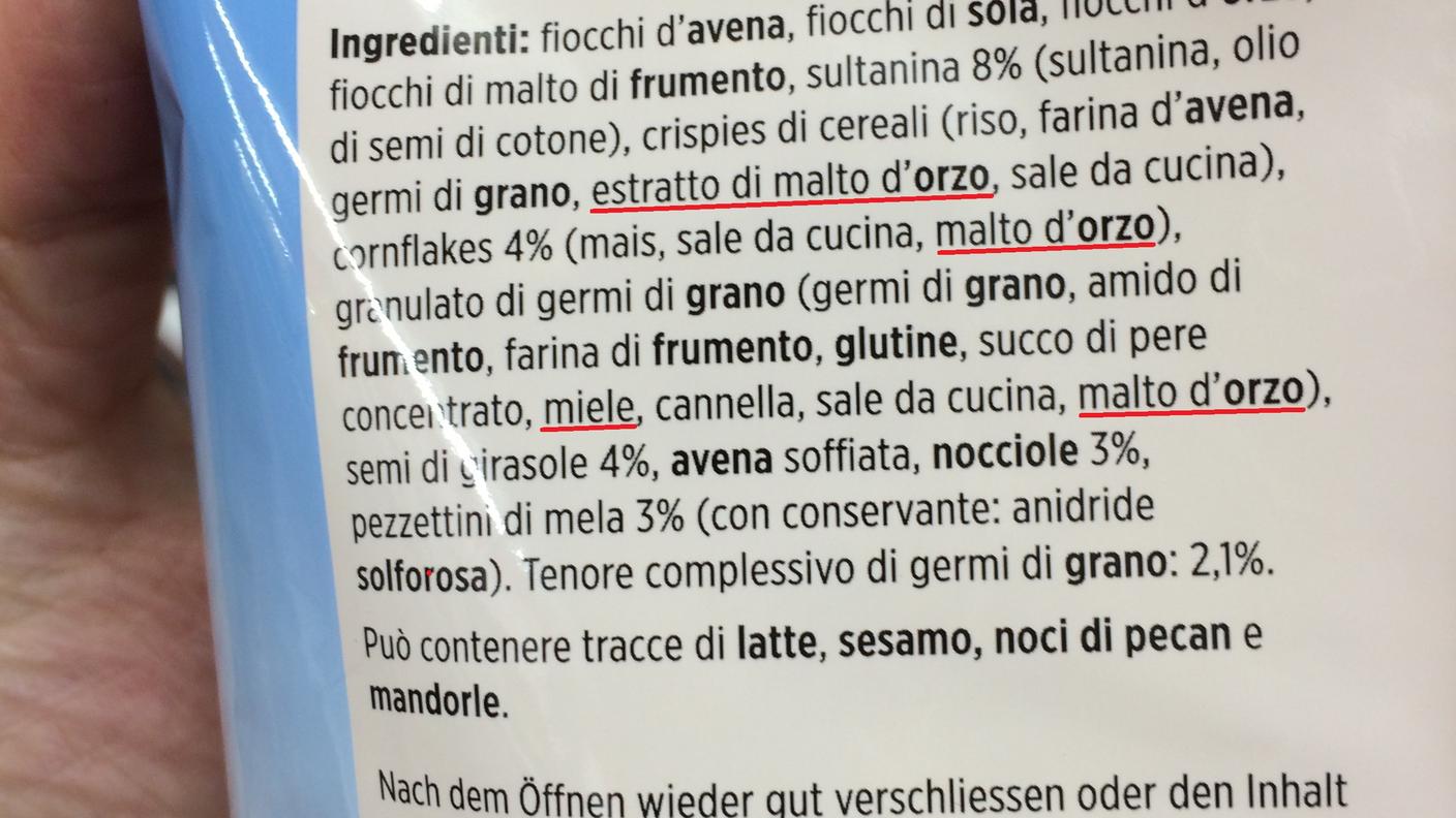 Bircher Muesli light - ingredienti