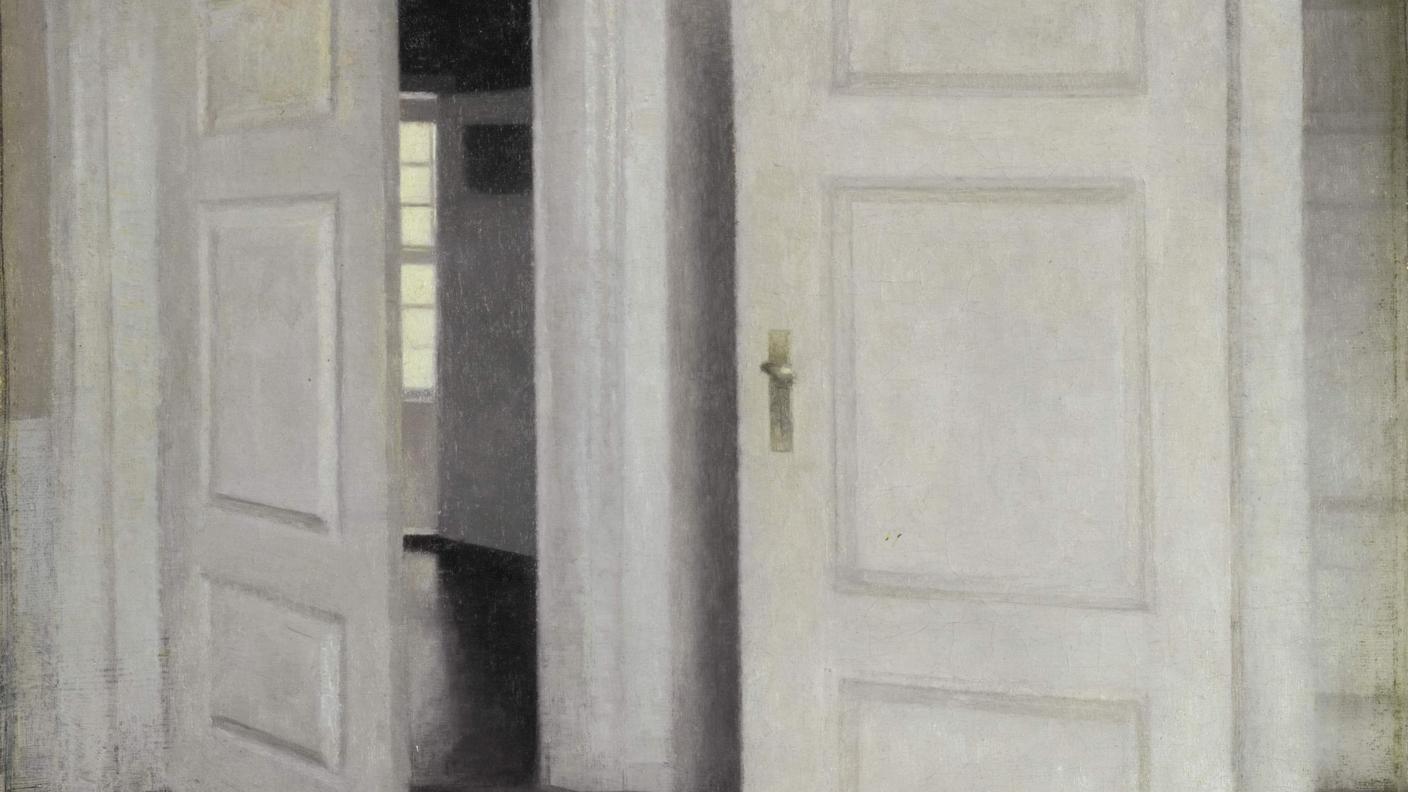 "La porta bianca" di Vilhelm Hammershøi (1864-1916)