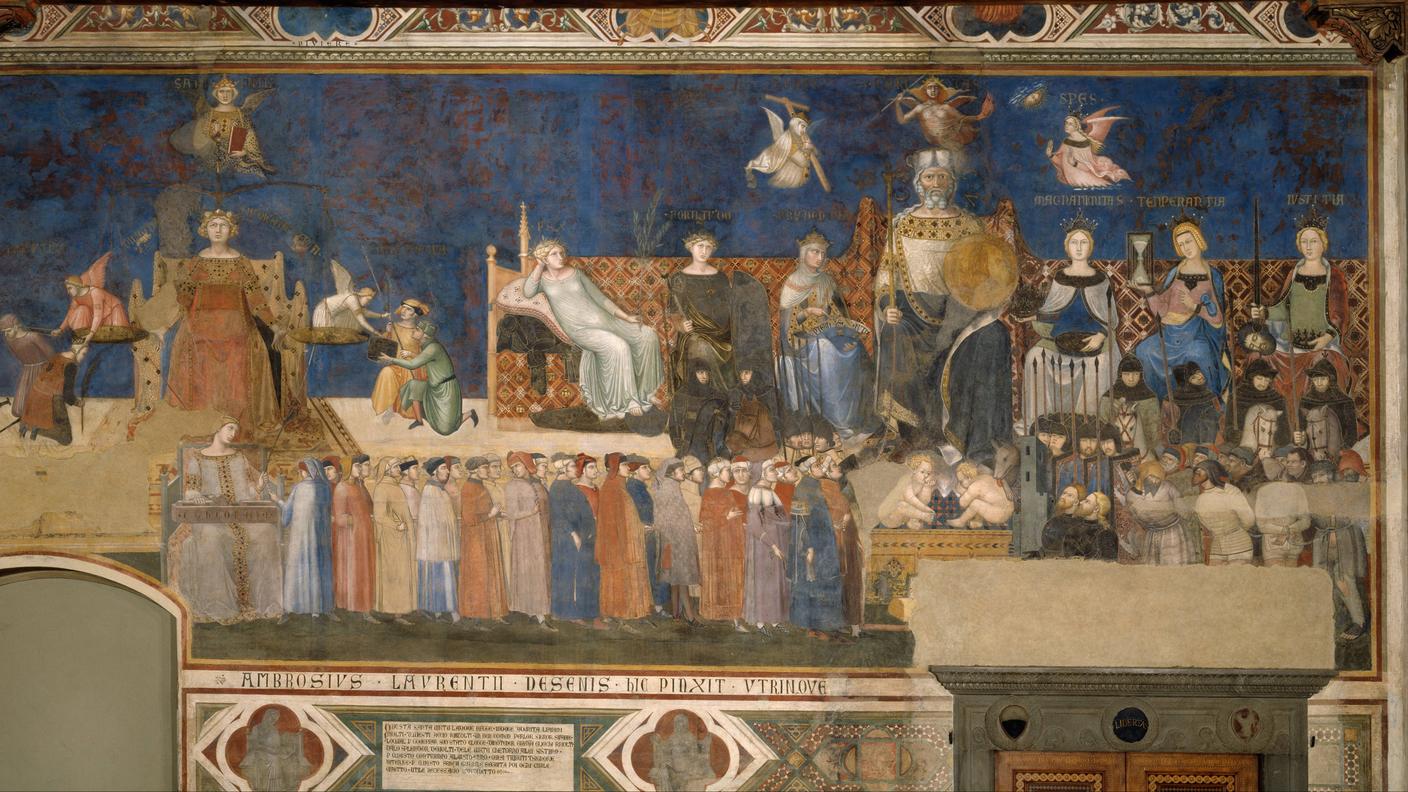 "Allegoria ed effetti del Buono e del Cattivo Governo " Lorenzetti, Ambrogio ca 1290-ca 1348