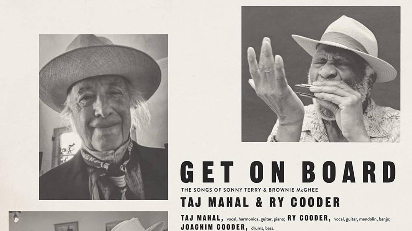 "GET ON BOARD" di Taj Mahal e Ry Cooder, Nonesuch Records (dettaglio di copertina)