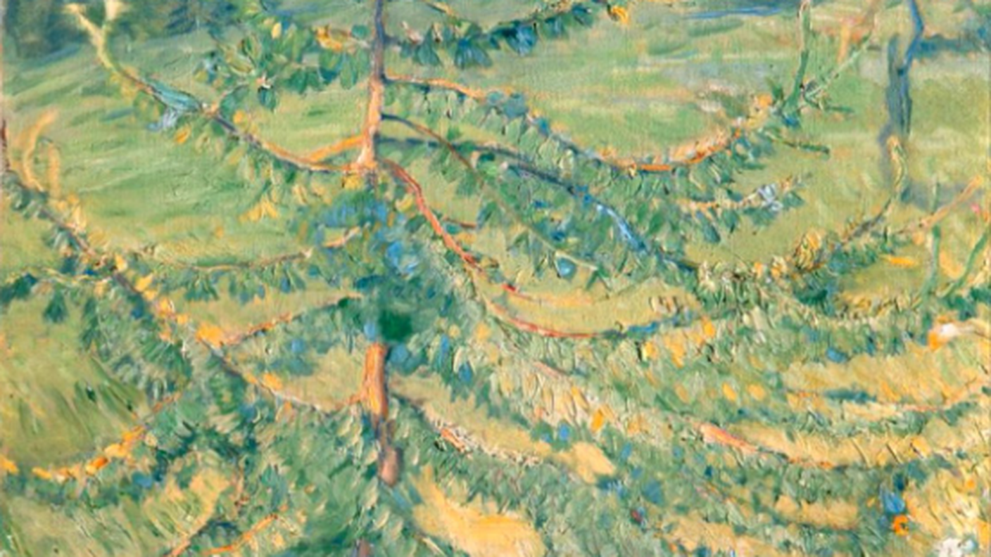 Franz Marc (1880-1916), "Alberello di larice", 1908, olio su tela (dettaglio dipinto)