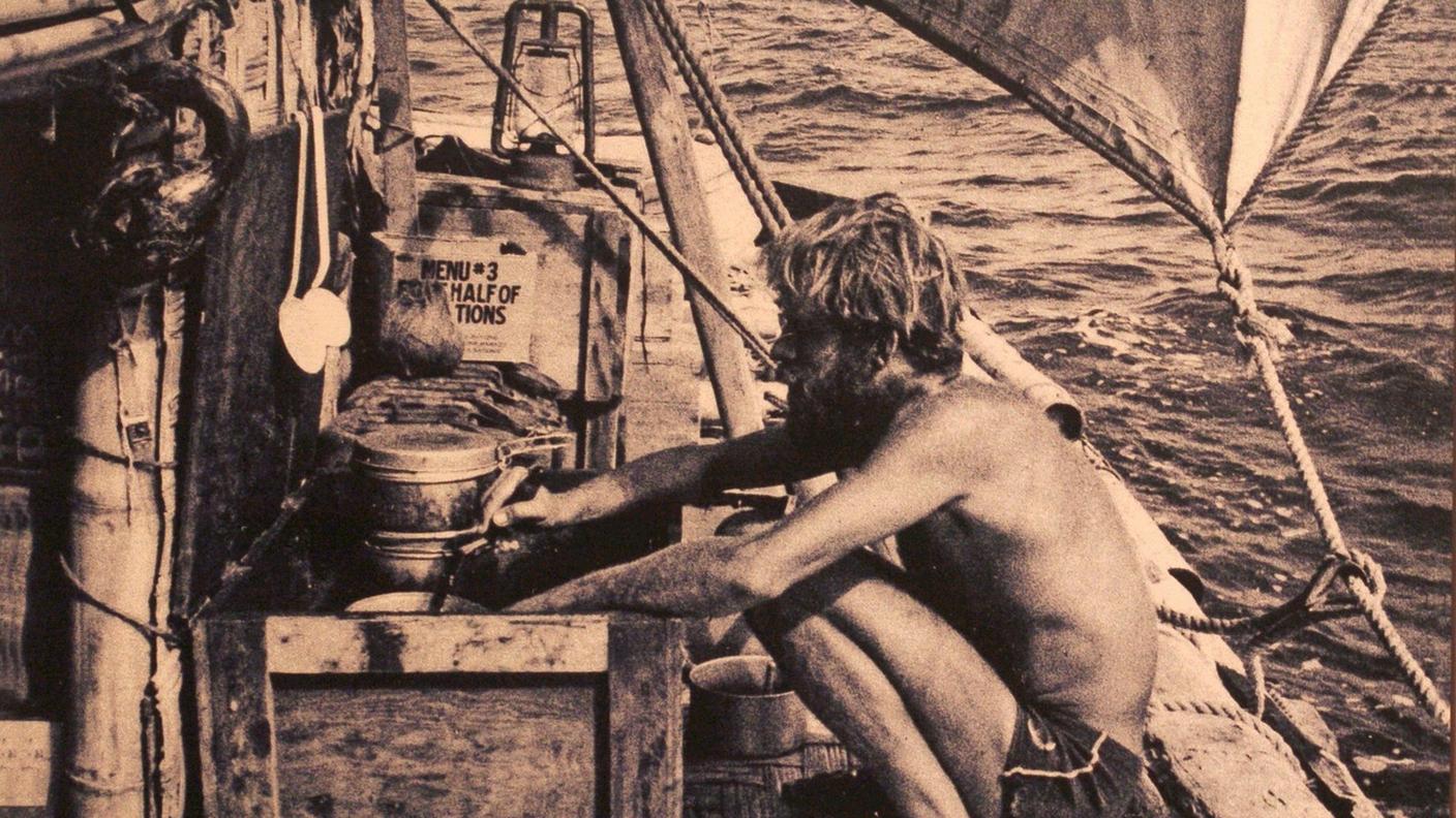 Thor Heyerdahl a bordo di Kon-Tiki
