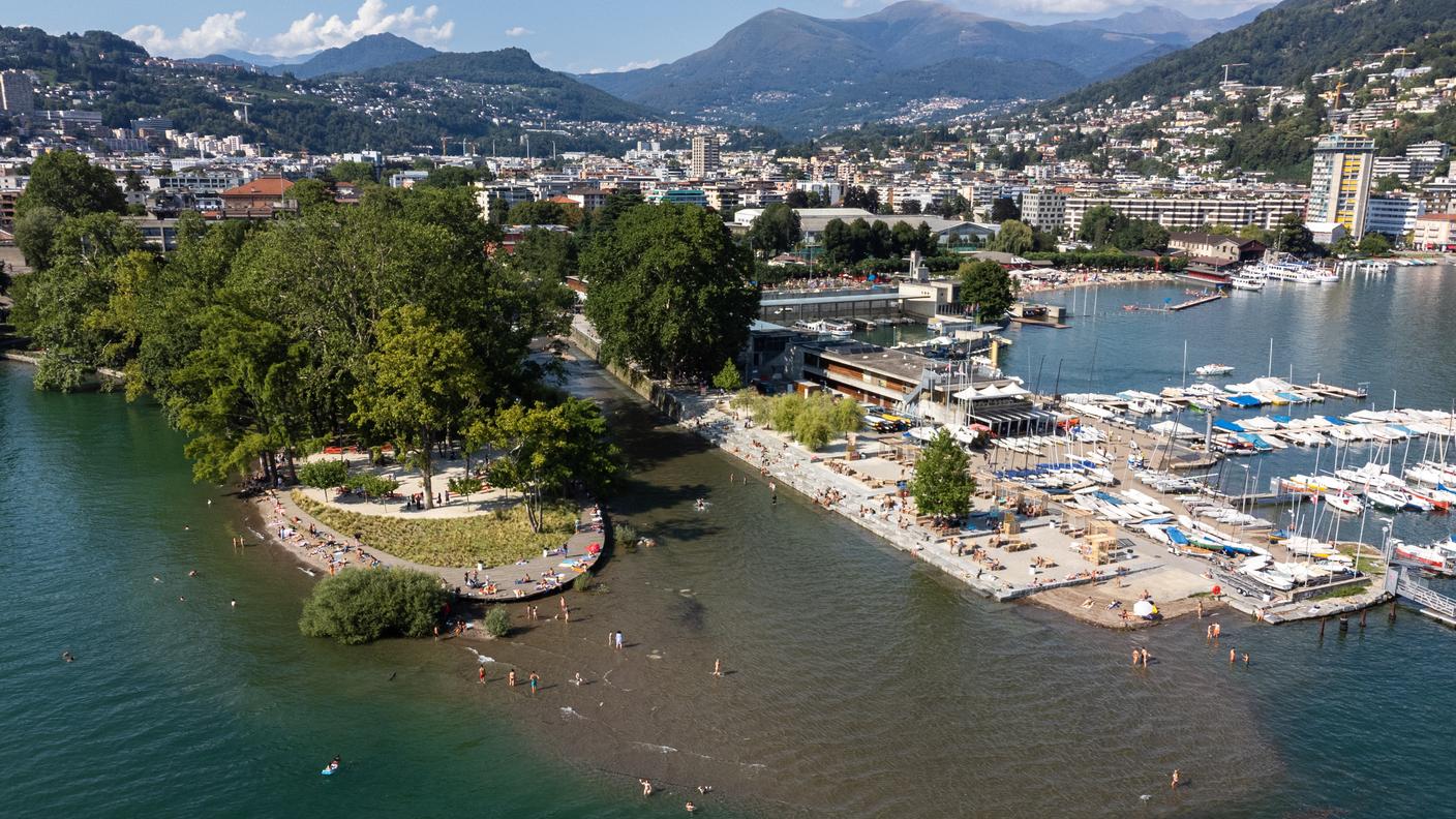 Retrospettiva 2021: Lugano. Nella foto la veduta panoramica della Foce del Cassarate