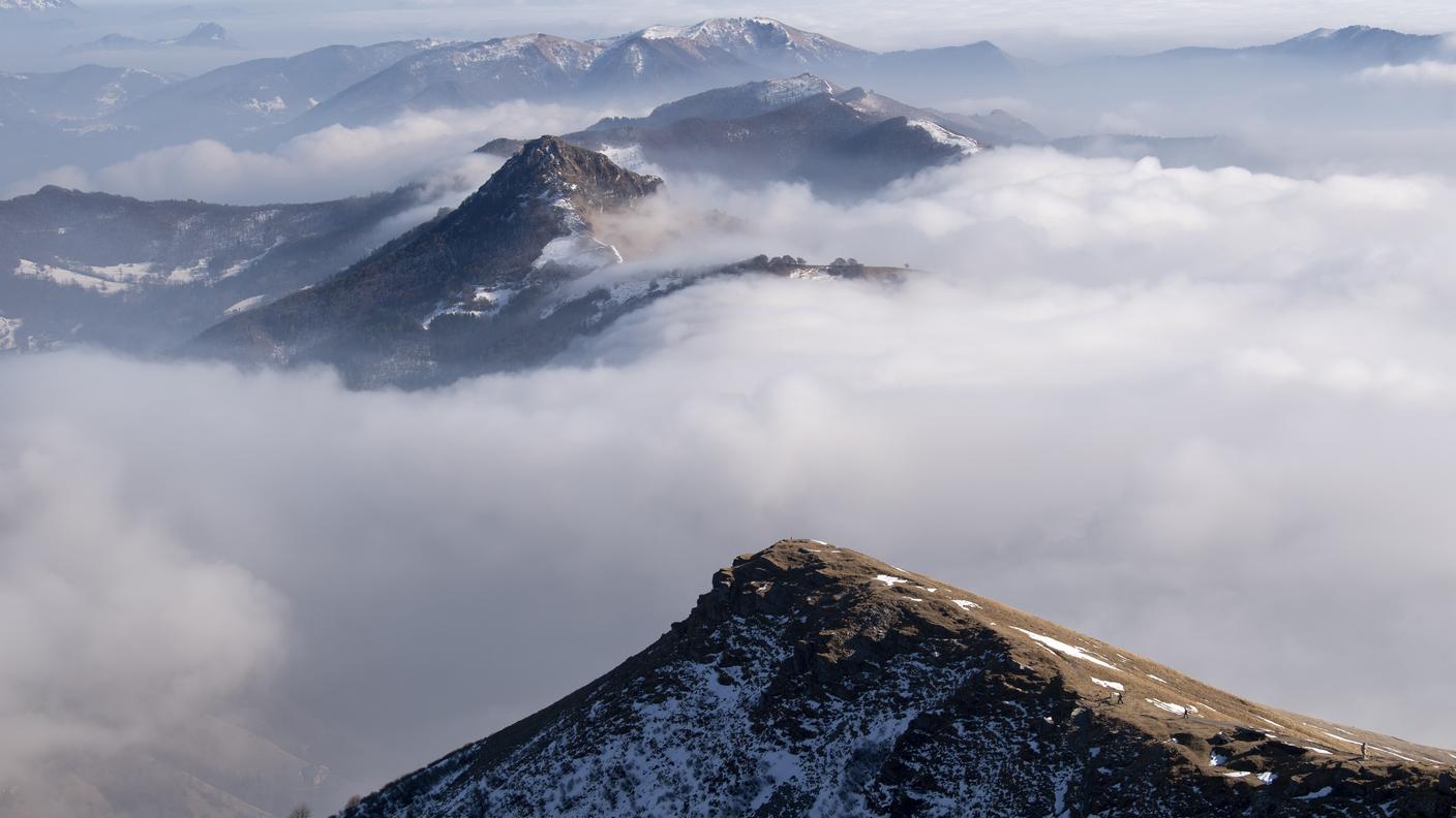 Clima, sesto rapporto dell'IPCC, nella foto una veduta dal monte Generoso