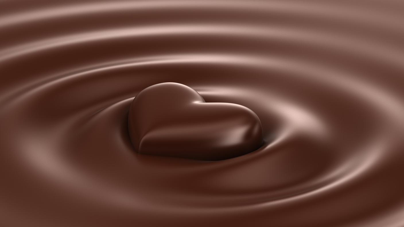 cioccolato fuso, cuore di cioccolato