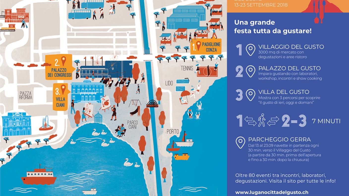 Lugano Città del Gusto 2018, mappa