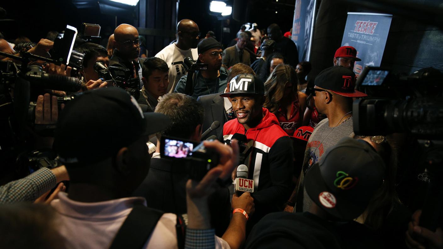 Mayweather alla conferenza stampa