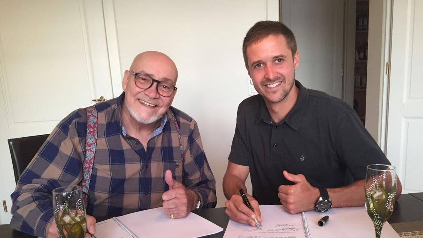 Il patron Van der Straten con il pilota svizzero