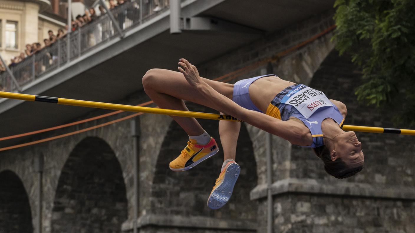 La 26enne in azione