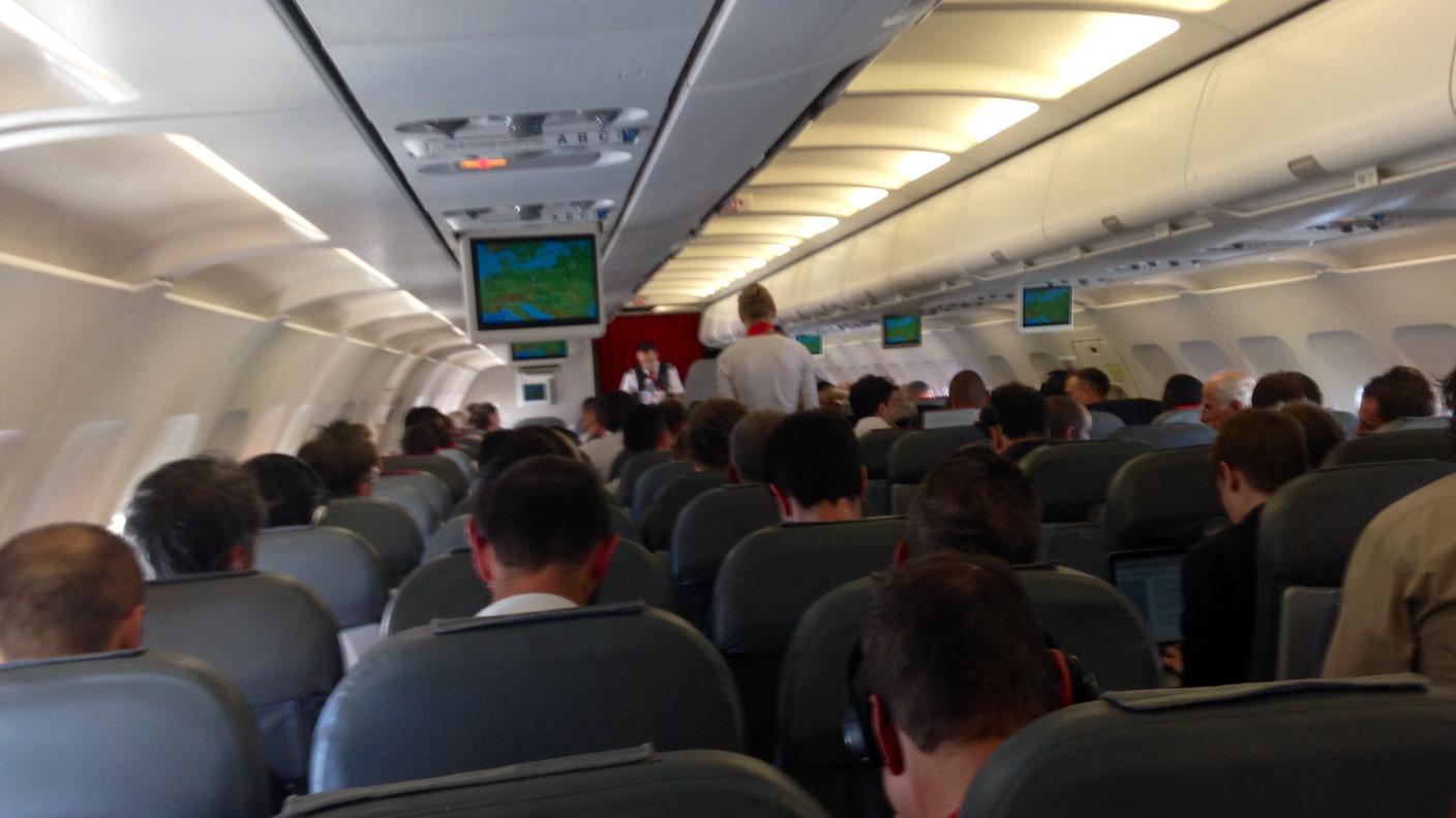 Sull'aereo verso la Lituania