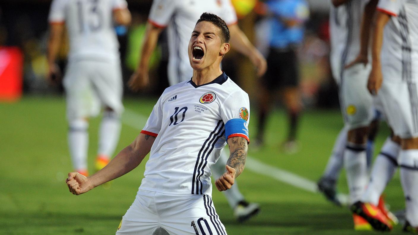 L'esultanza di James Rodriguez