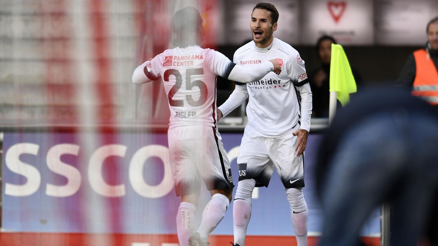 In gol l'attaccante serbo