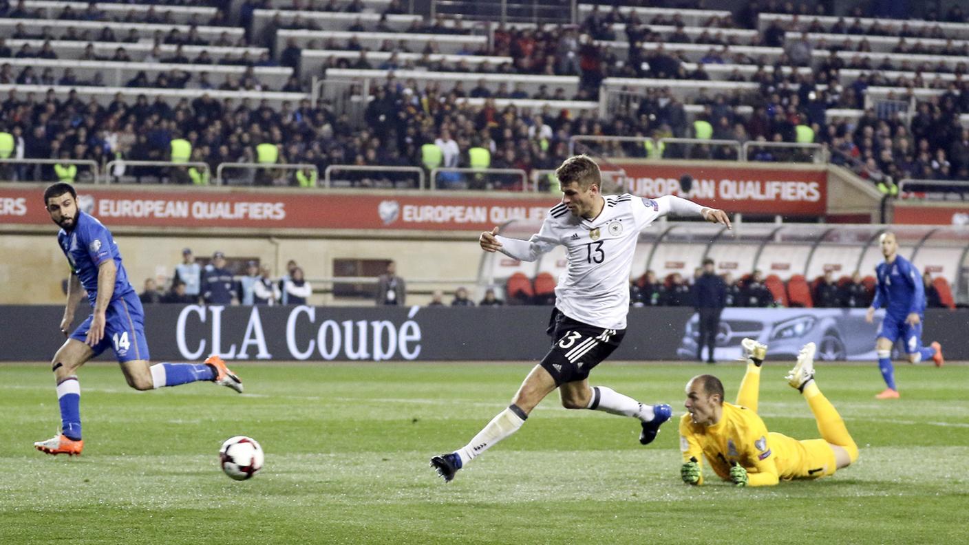 Thomas Müller, autore del 2-1 tedesco